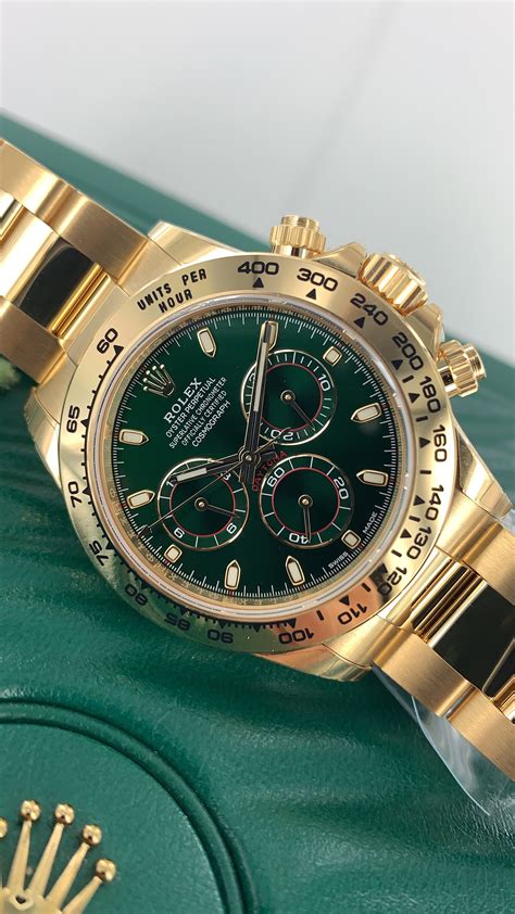 rolex daytona 116508 yellow gold green dial|Rolex daytona 116508 price.